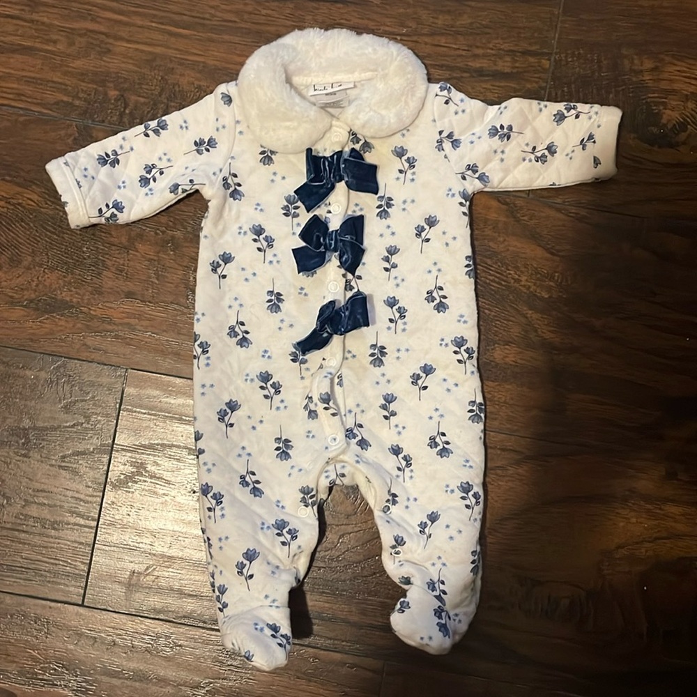 Nicole Miller Fleece Footed Onesie